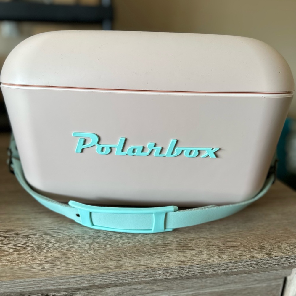 Polarbox Pink Cooler with Blue Strap